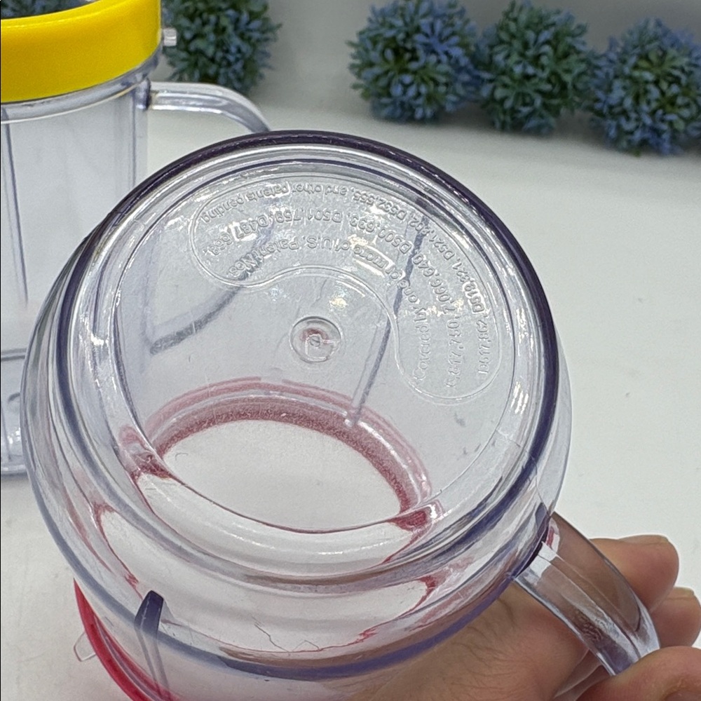 Magic Bullet Replacement Cups, Color Rim Rings Red,Yellow - Picture 4 of 9